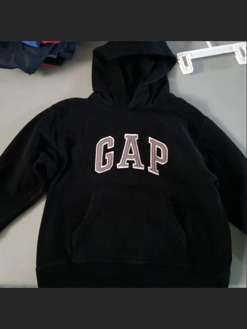 GAP Black Kids Hooded Sweatshirt with White Logo